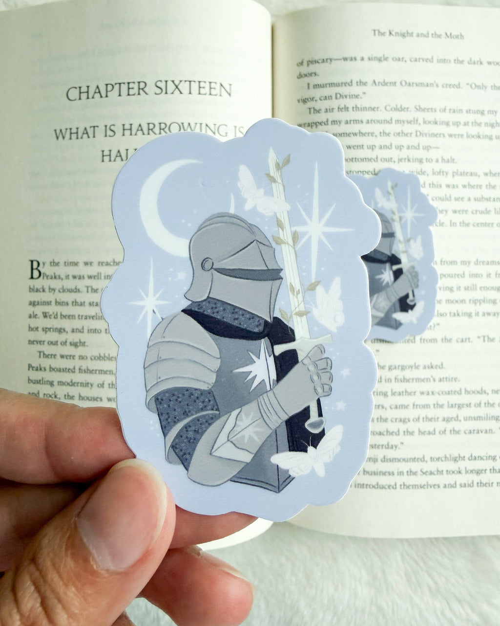 Knight and Moths Sticker