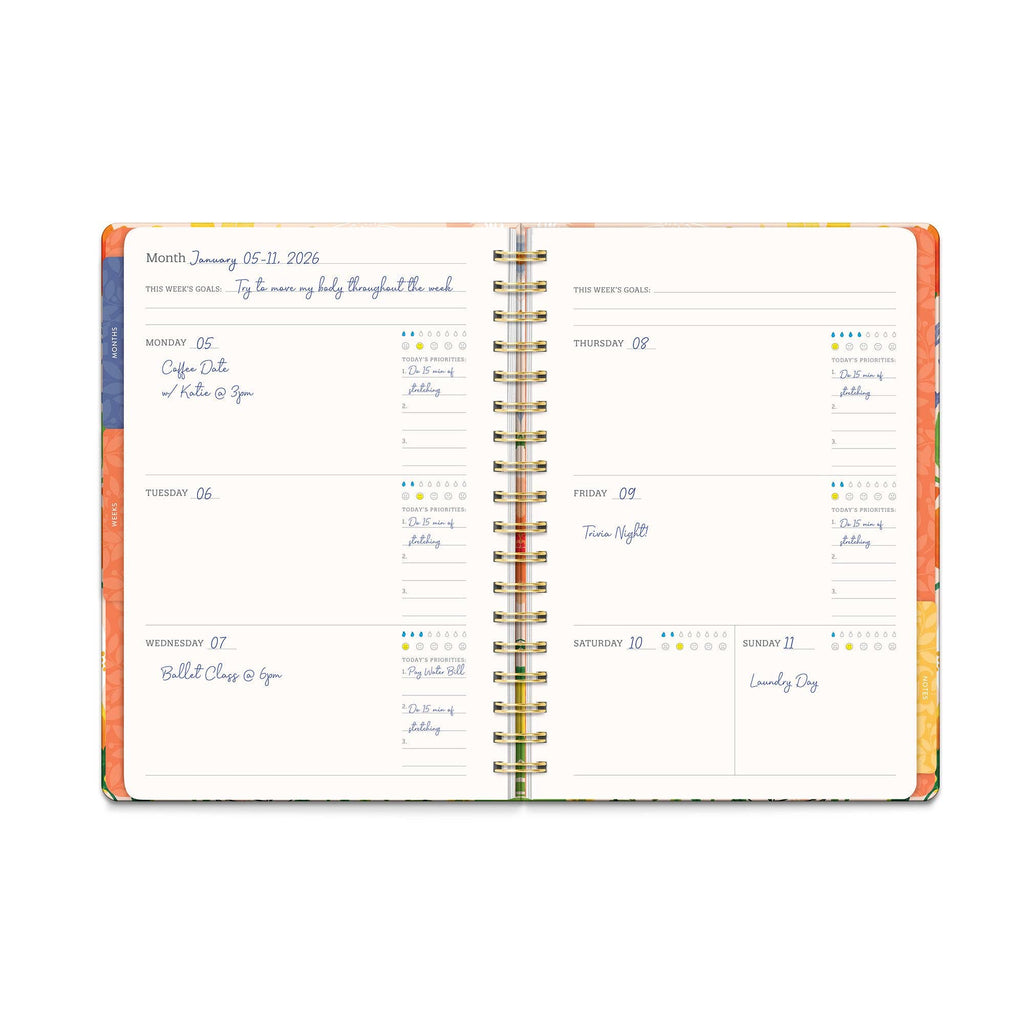 Bold Blossoms Undated Tri-Tab Planner