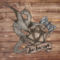 3" Barbarian RPG D&D Dice D20 Gaming Dragon Vinyl Sticker