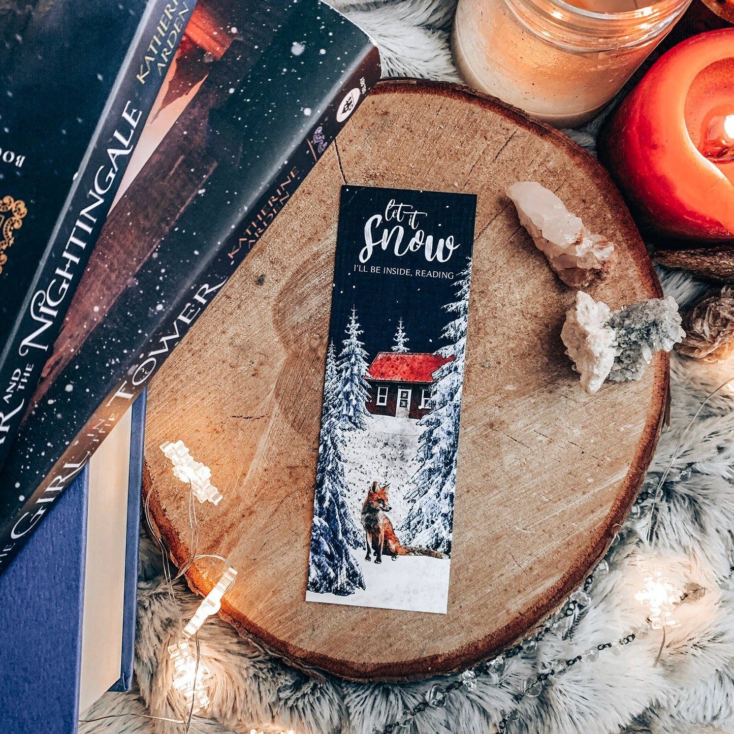 Let it Snow Christmas Watercolor Bookmark