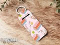 Girly Books and Coffee Chapstick Holder Keychain