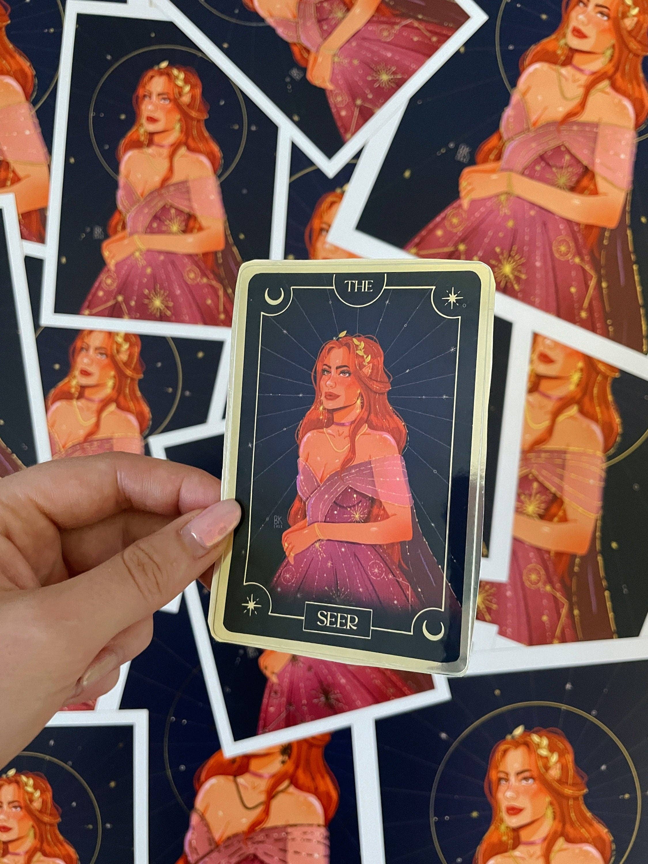 The Seer Elain Tarot Card Sticker