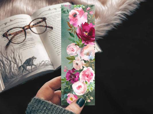 Soft Pink Floral Bookmark