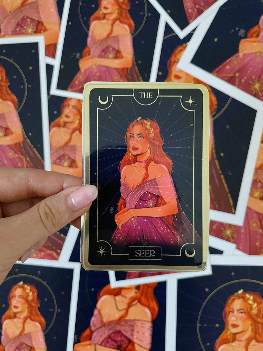 The Seer Elain Tarot Card Sticker