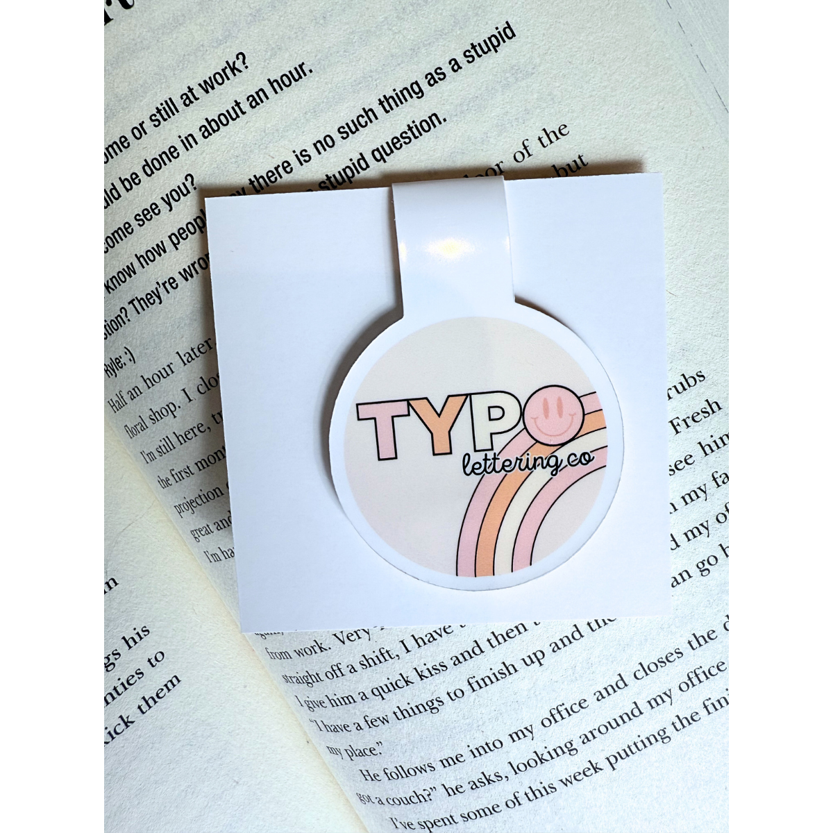 Romantic girly romance magnetic bookmark