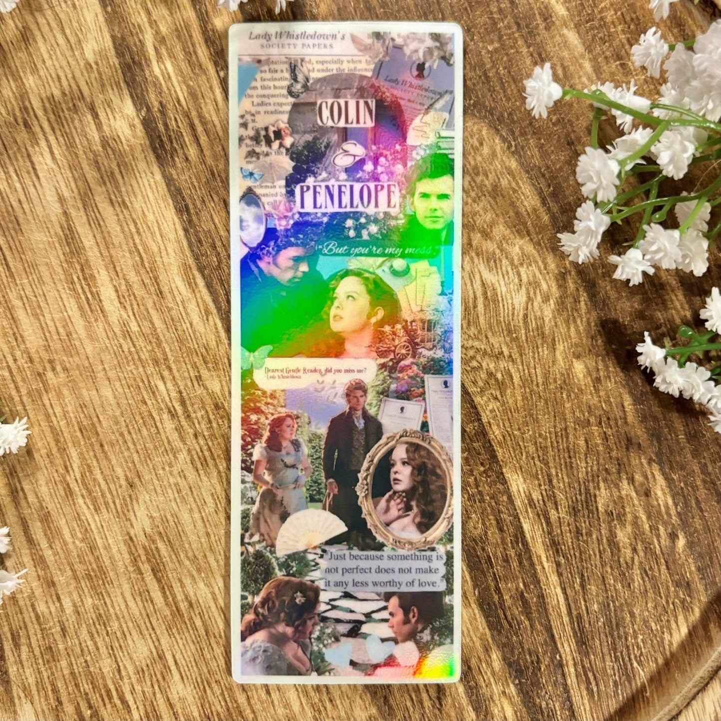 Colin and Penelope Bridgerton Collage Bookmark