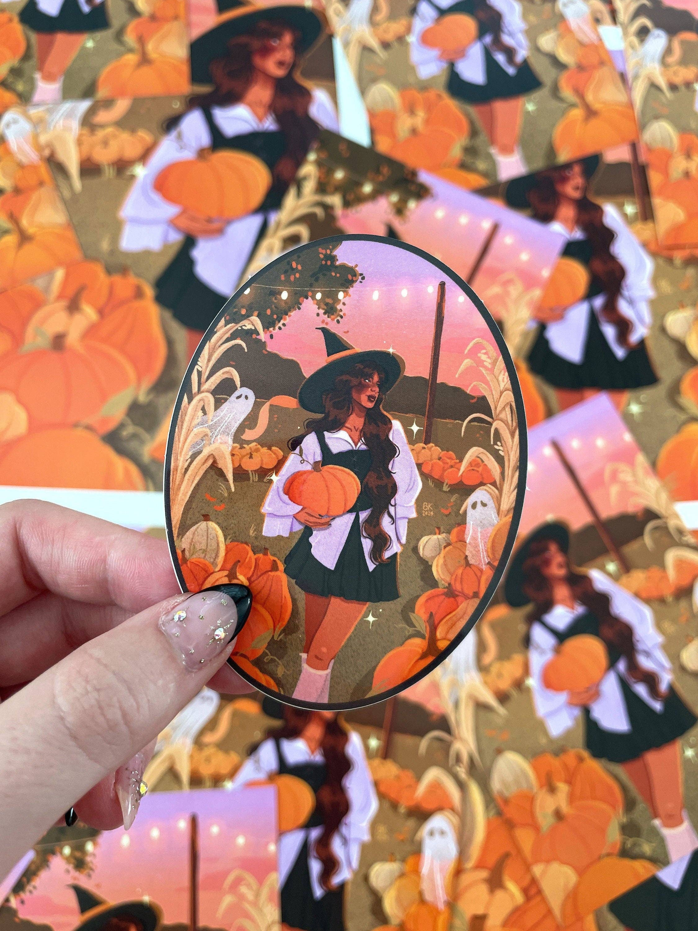 Pumpkin Patch Witch Sticker