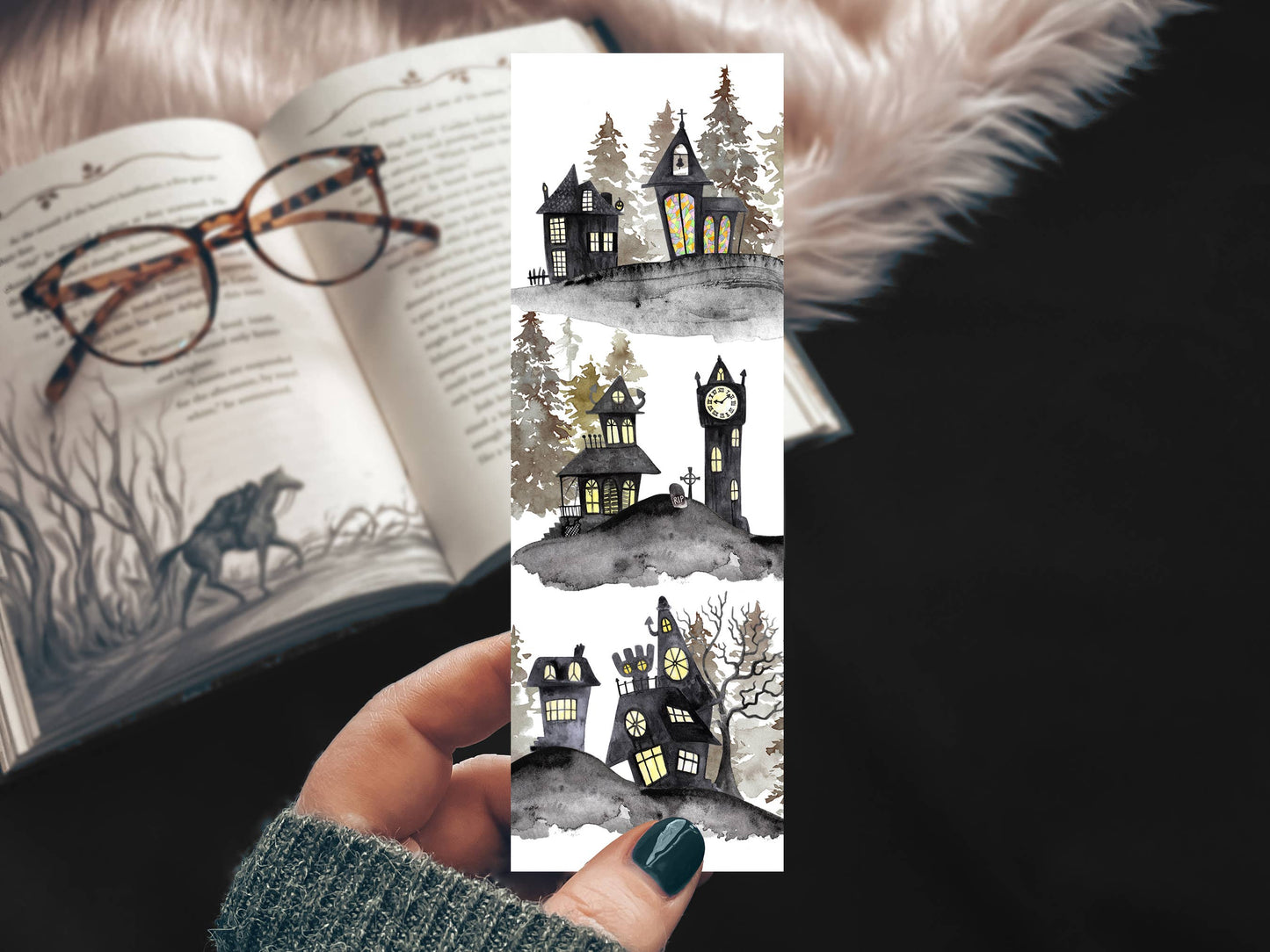 Halloween Spooky Town Bookmark