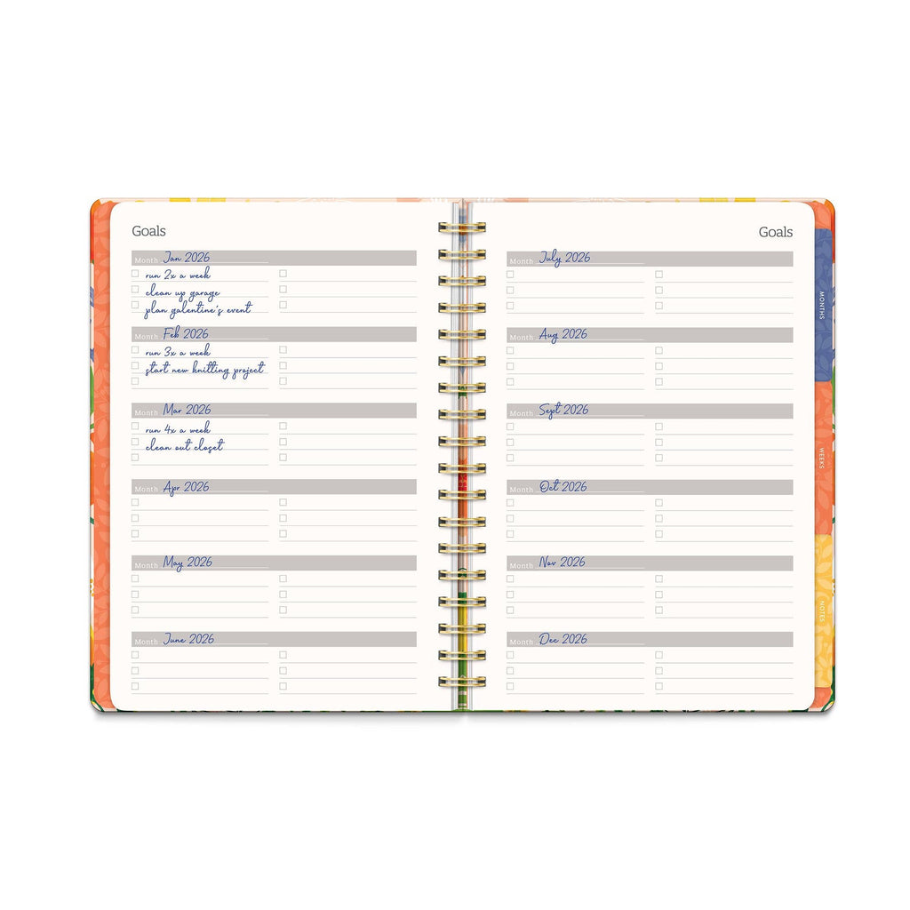 Bold Blossoms Undated Tri-Tab Planner