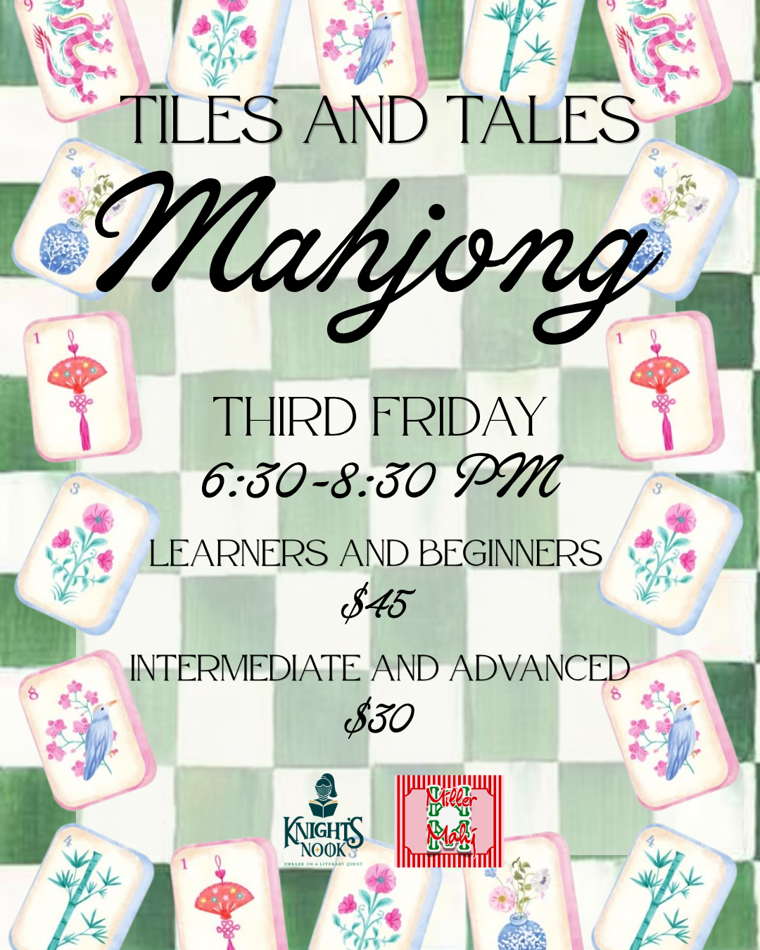 Tiles and Tales Mahjong with Knight's Nook and Miller Mahj