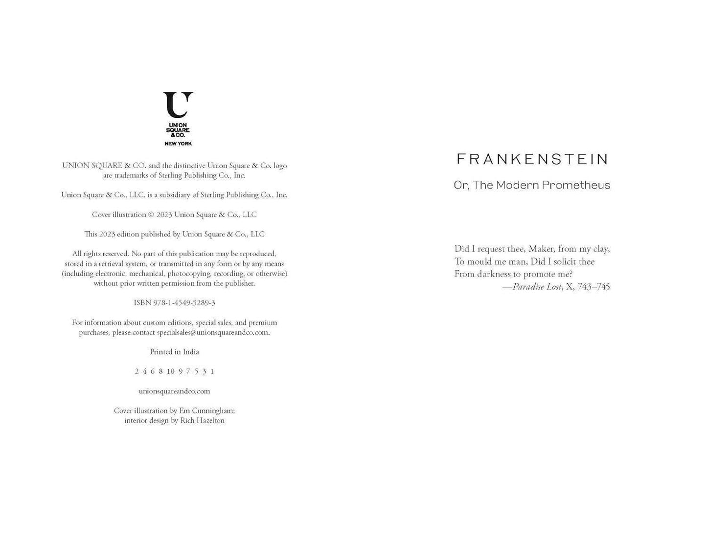 Frankenstein by Mary Shelley