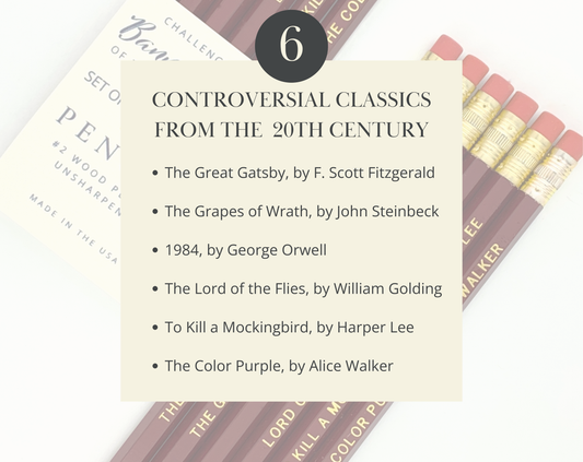 Banned Books 20th Century Pencil Set