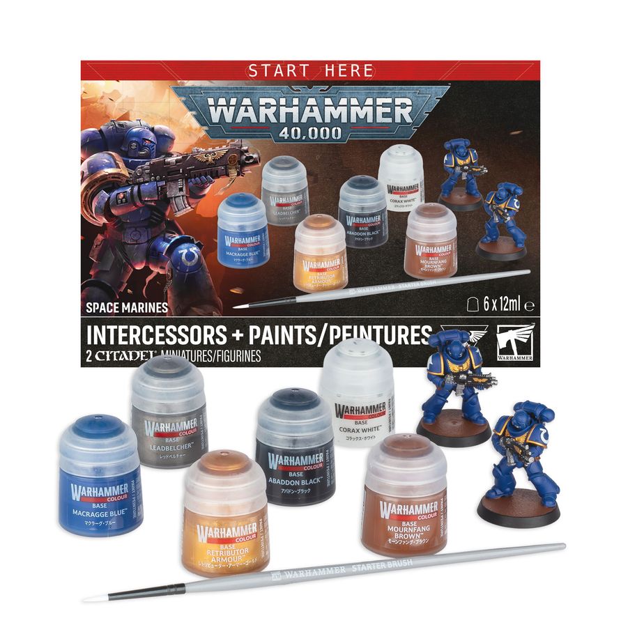 Warhammer 40,000 Space Marines Intercessors+Paints