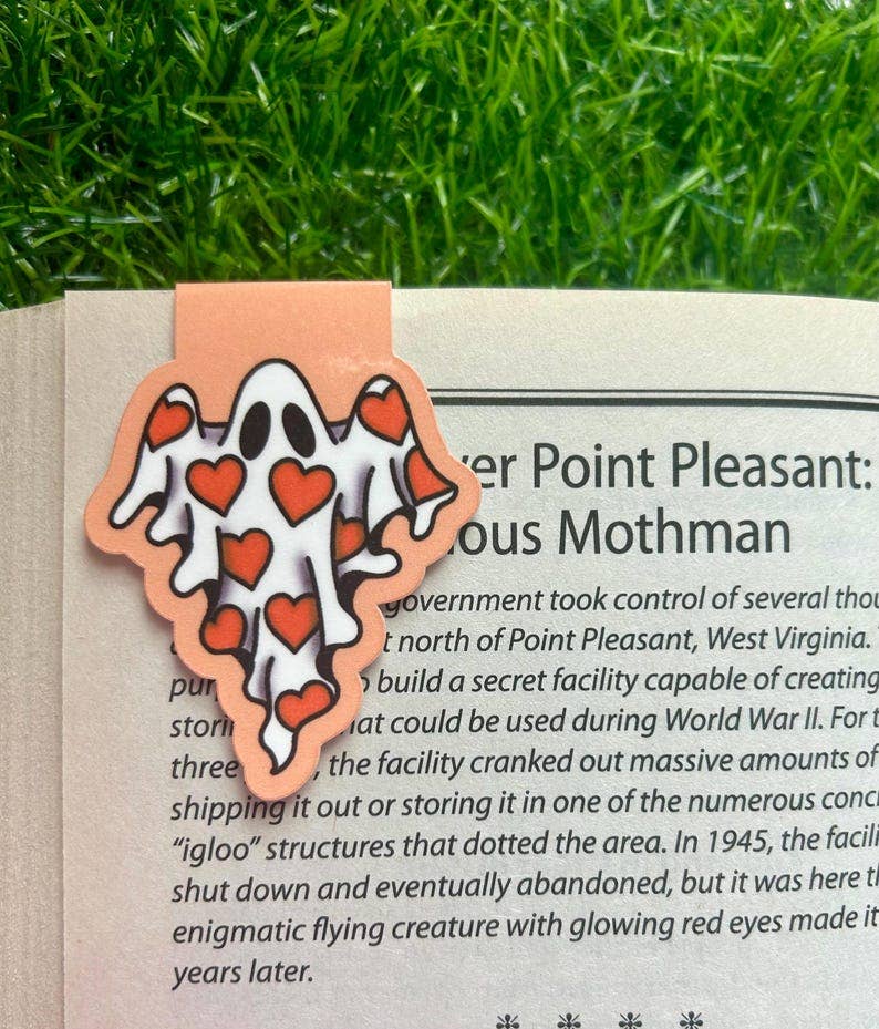 Halloween Ghost , Tattoo Magnetic Bookmark