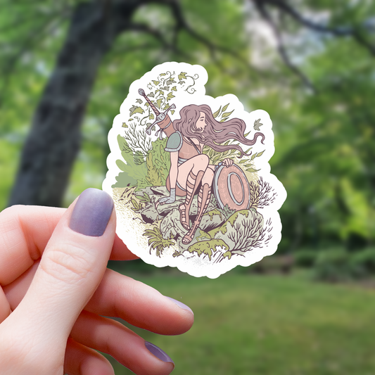 Plant Lady Houseplant Sticker - 3"
