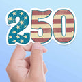 USA 250th Anniversary Grungy American Flag Sticker 2026