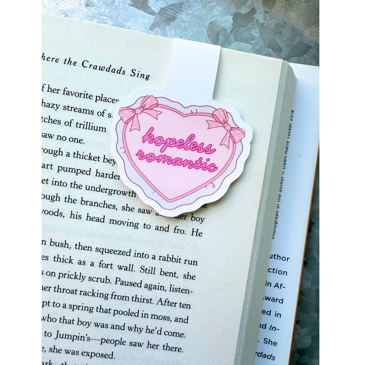 Hopeless romantic magnetic bookmark|romance bookmark