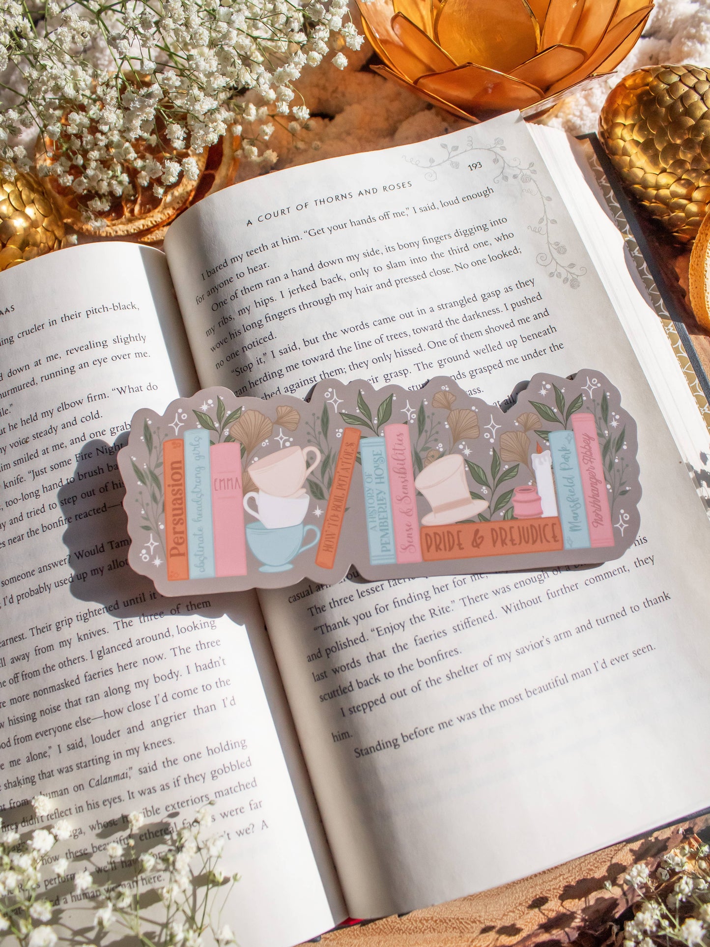 Jane Austen Bookshelf Bookmark  | Soft Touch