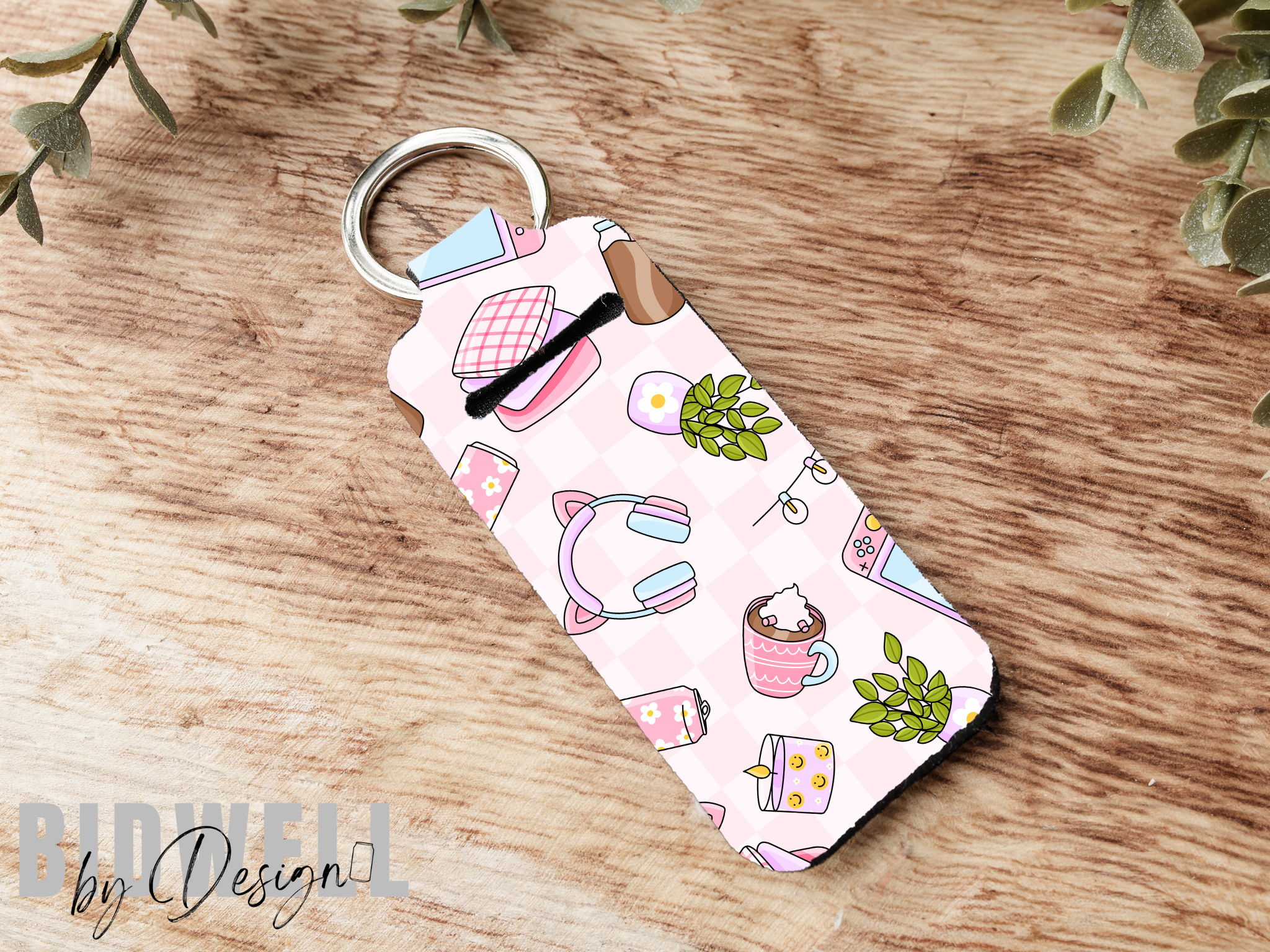 Cozy Gamer Chapstick Holder Keychain