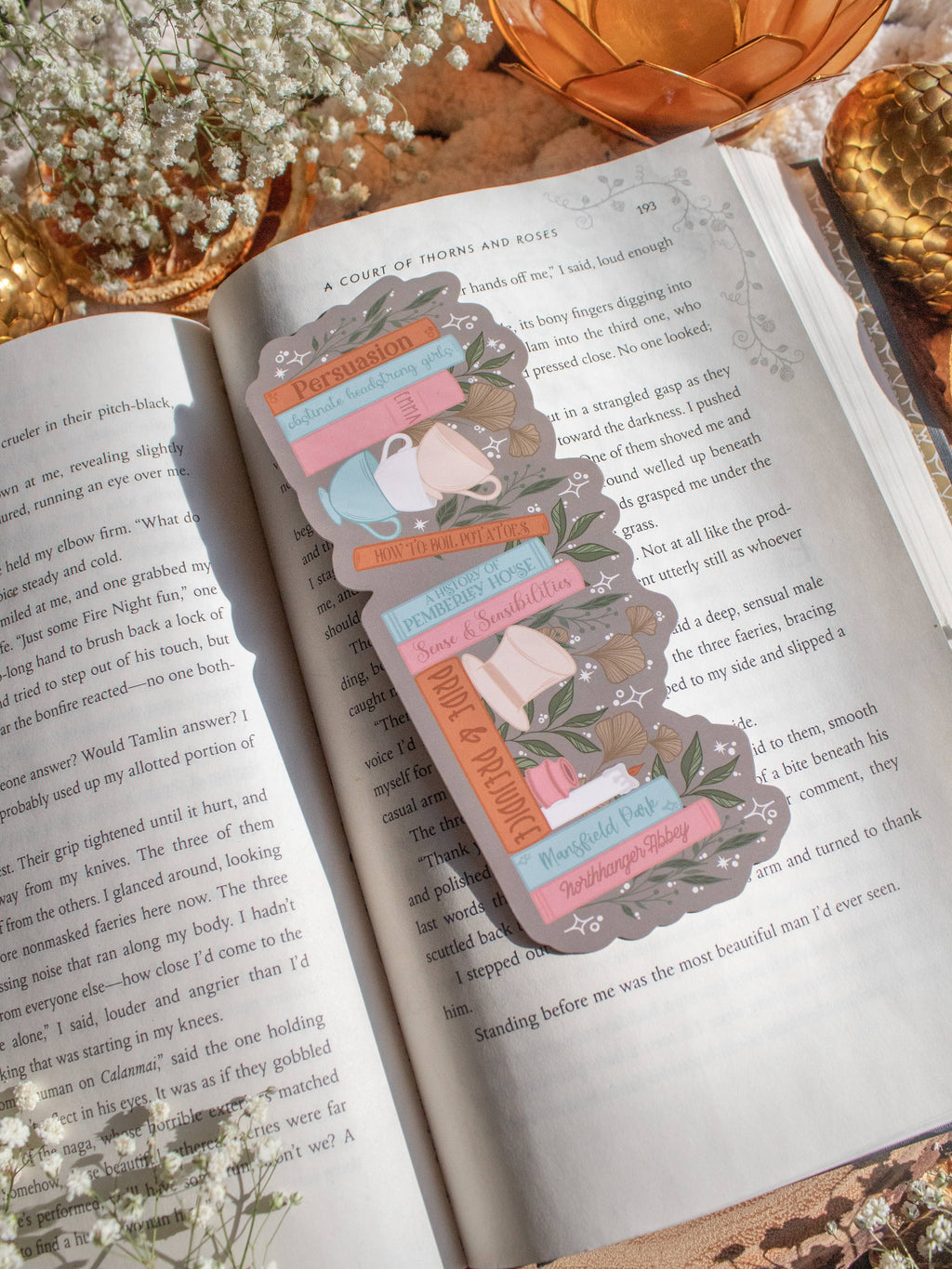 Jane Austen Bookshelf Bookmark  | Soft Touch