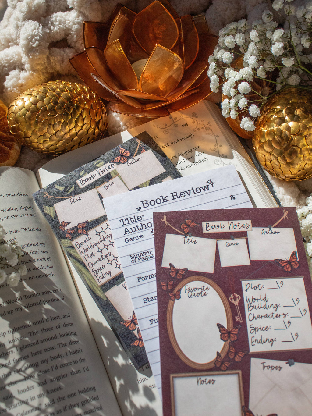 4x6 Book Review Post-it Notepad | Ivory Swords