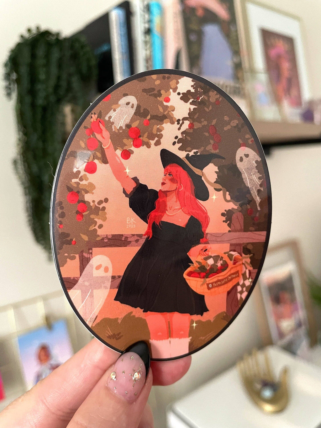 Poison Apple Picking Witch Sticker