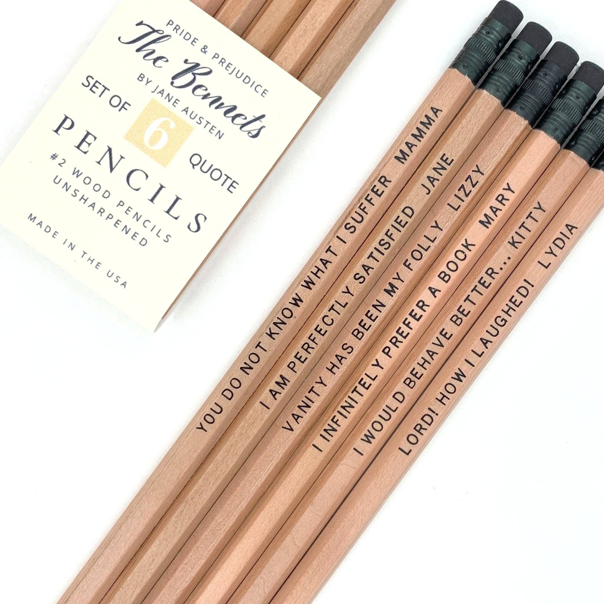 Pride and Prejudice The Bennets Quote Pencils