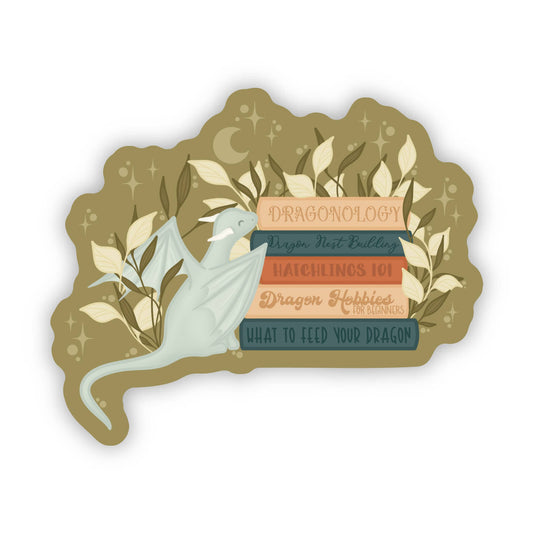 Book Dragon Little Blue Dragon Waterproof Vinyl Sticker