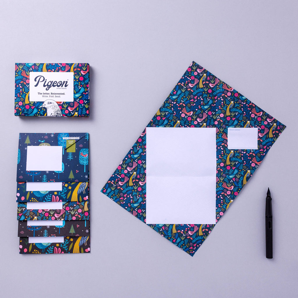 Magical Menagerie Pigeon, Folding Letter Set, Pack of 6