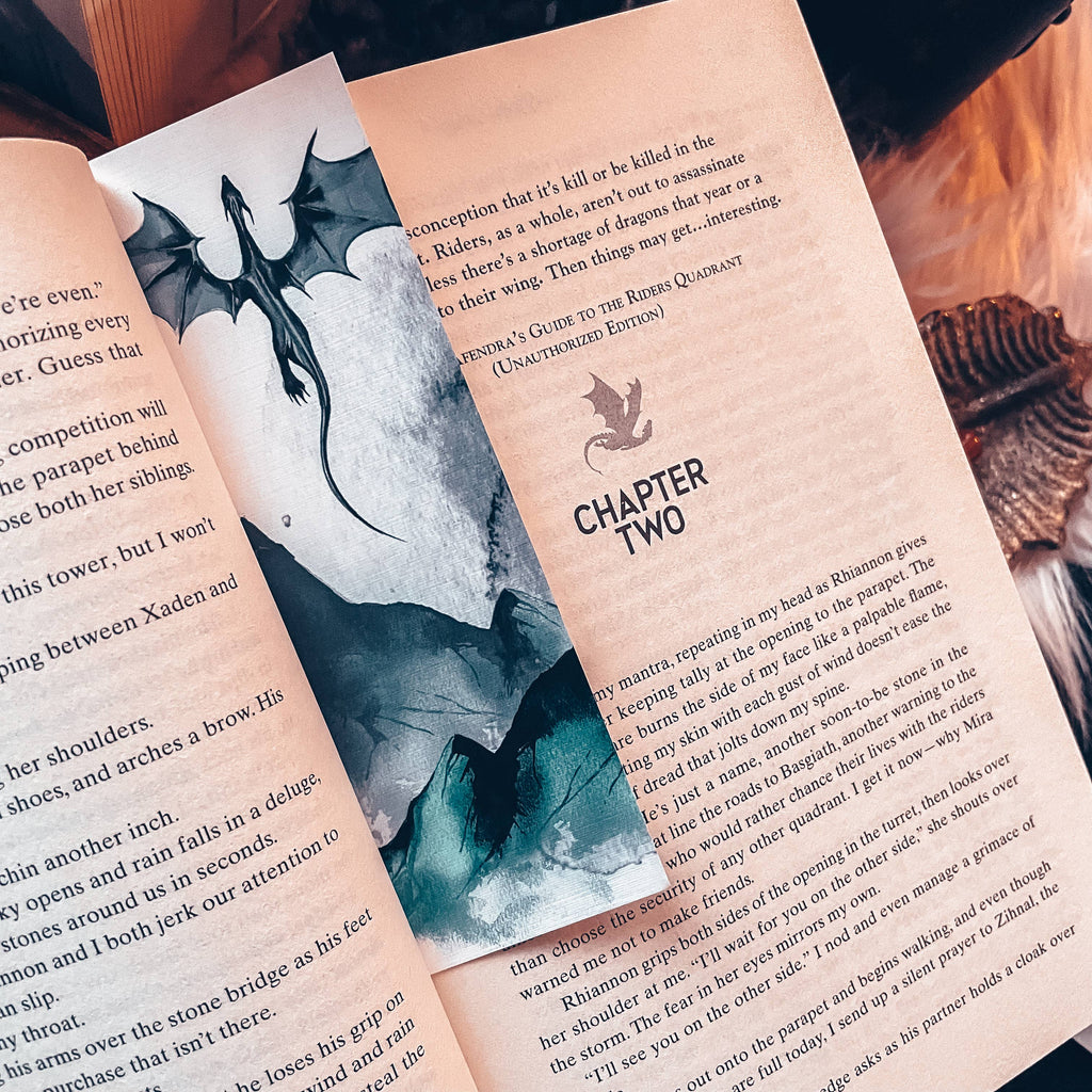 Black Dragon Flying Bookmark