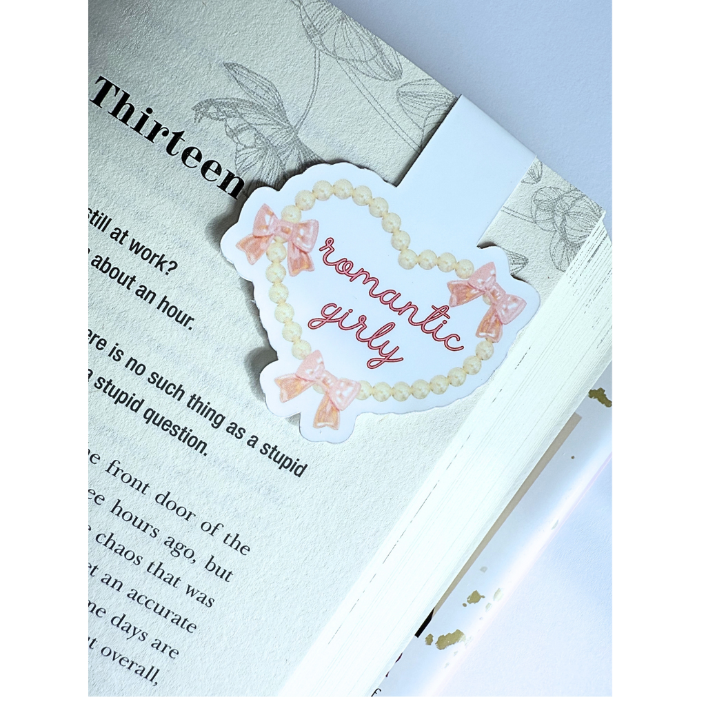 Romantic girly romance magnetic bookmark