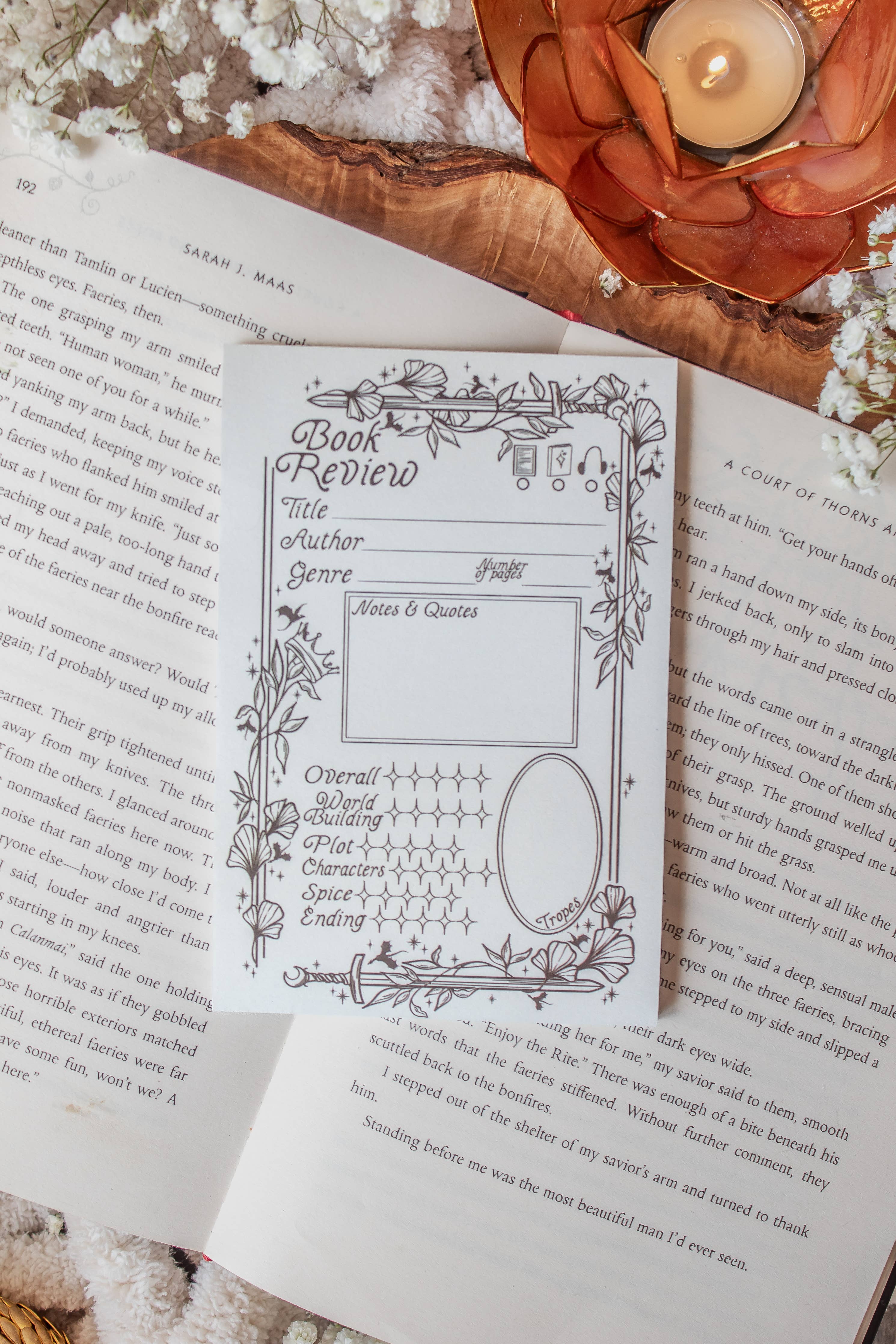 4x6 Book Review Post-it Notepad | Ivory Swords