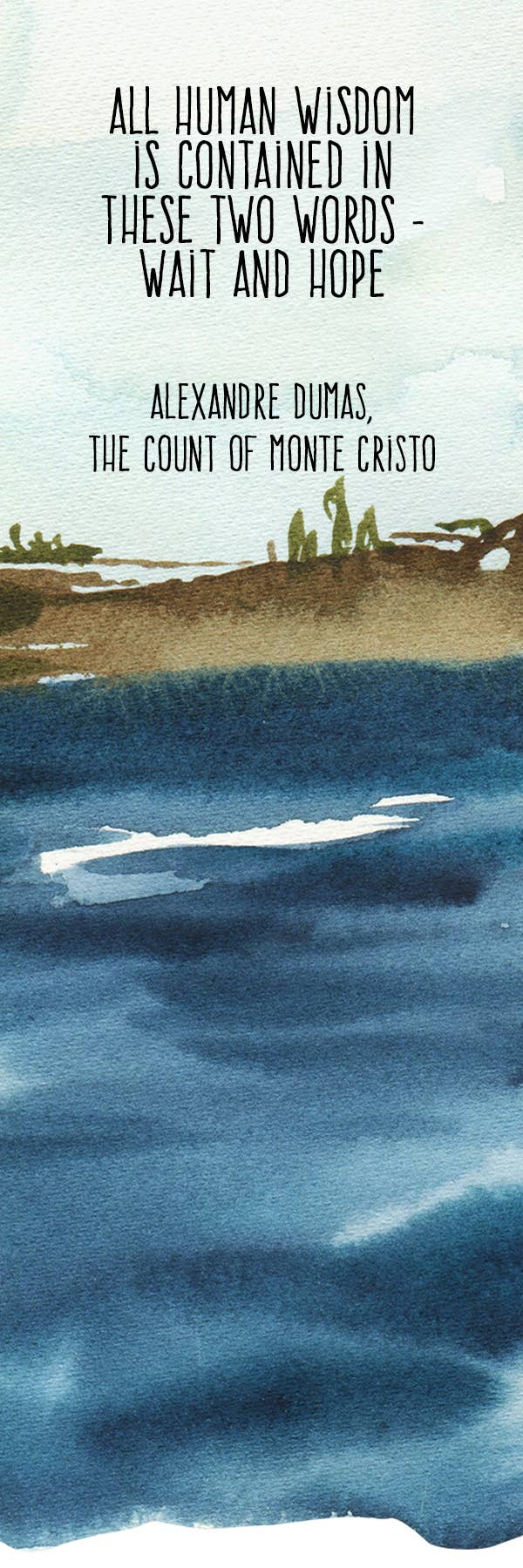 Alexandre Dumas Literary Quote Bookmark