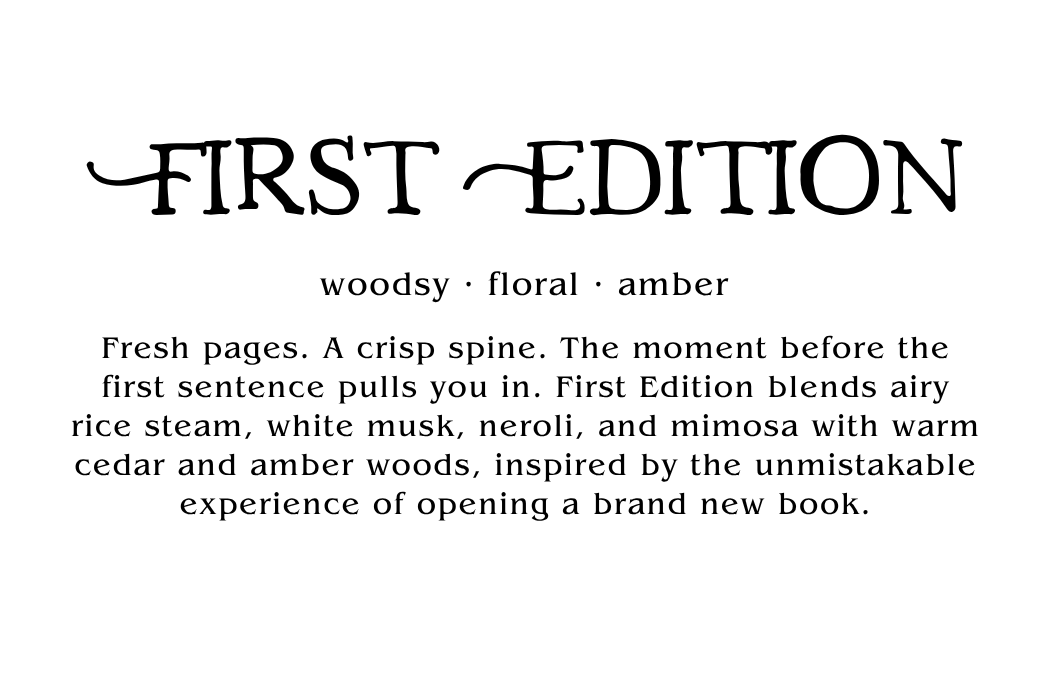 First Edition Candle | Rice Steam, Mimosa & Soft Woods