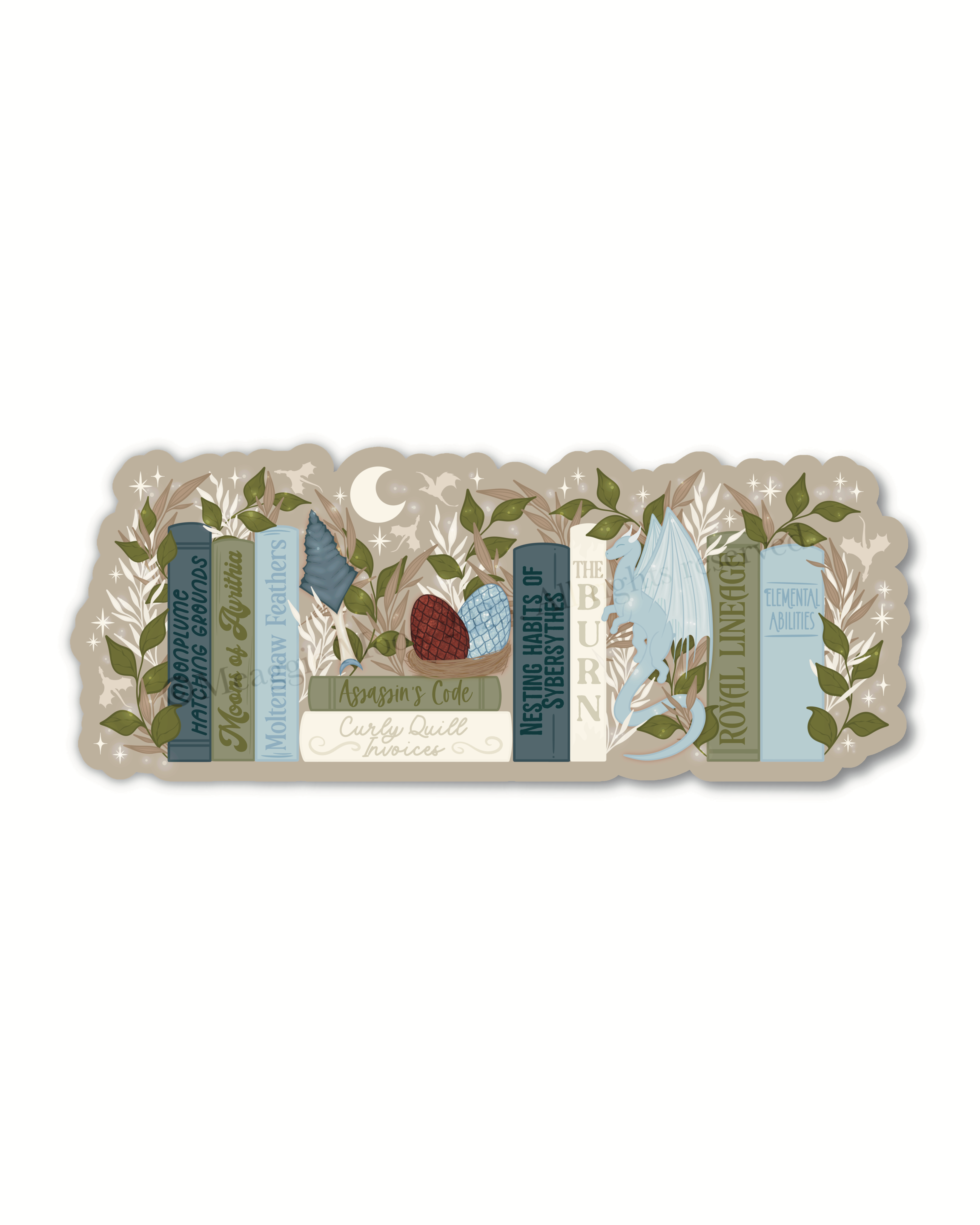 When The Moon Hatched Bookshelf Die-Cut Bookmark