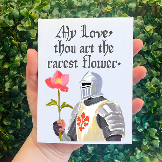 Medieval Knight Renaissance Funny Love Card For Anniversary