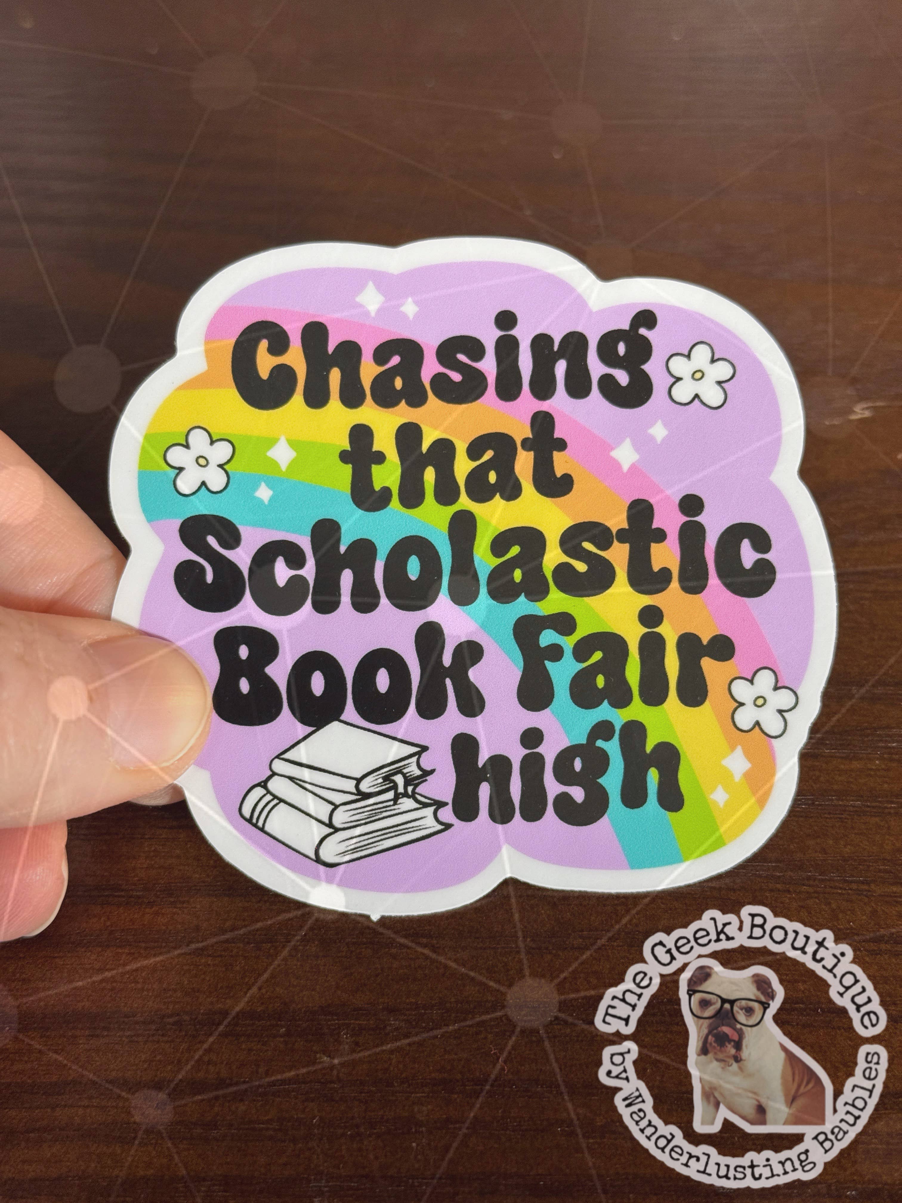 3” Chasing That Book Fair High Bookish Sticker
