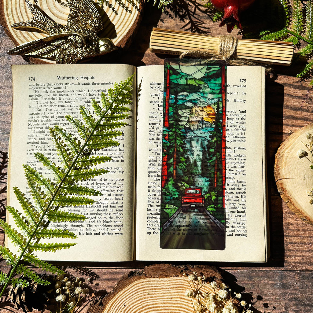 Red Truck Stained Glass Bookmarks