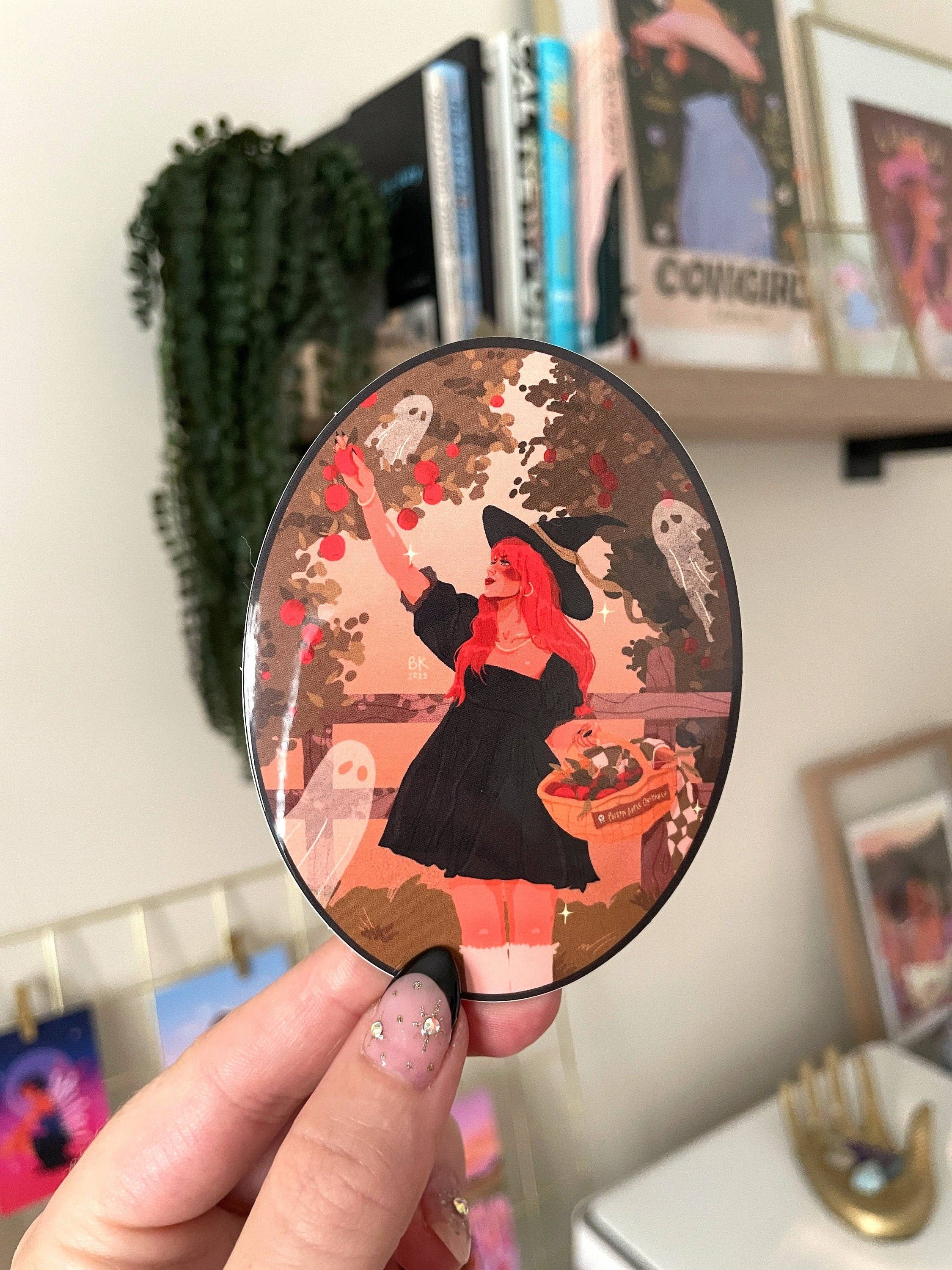 Poison Apple Picking Witch Sticker