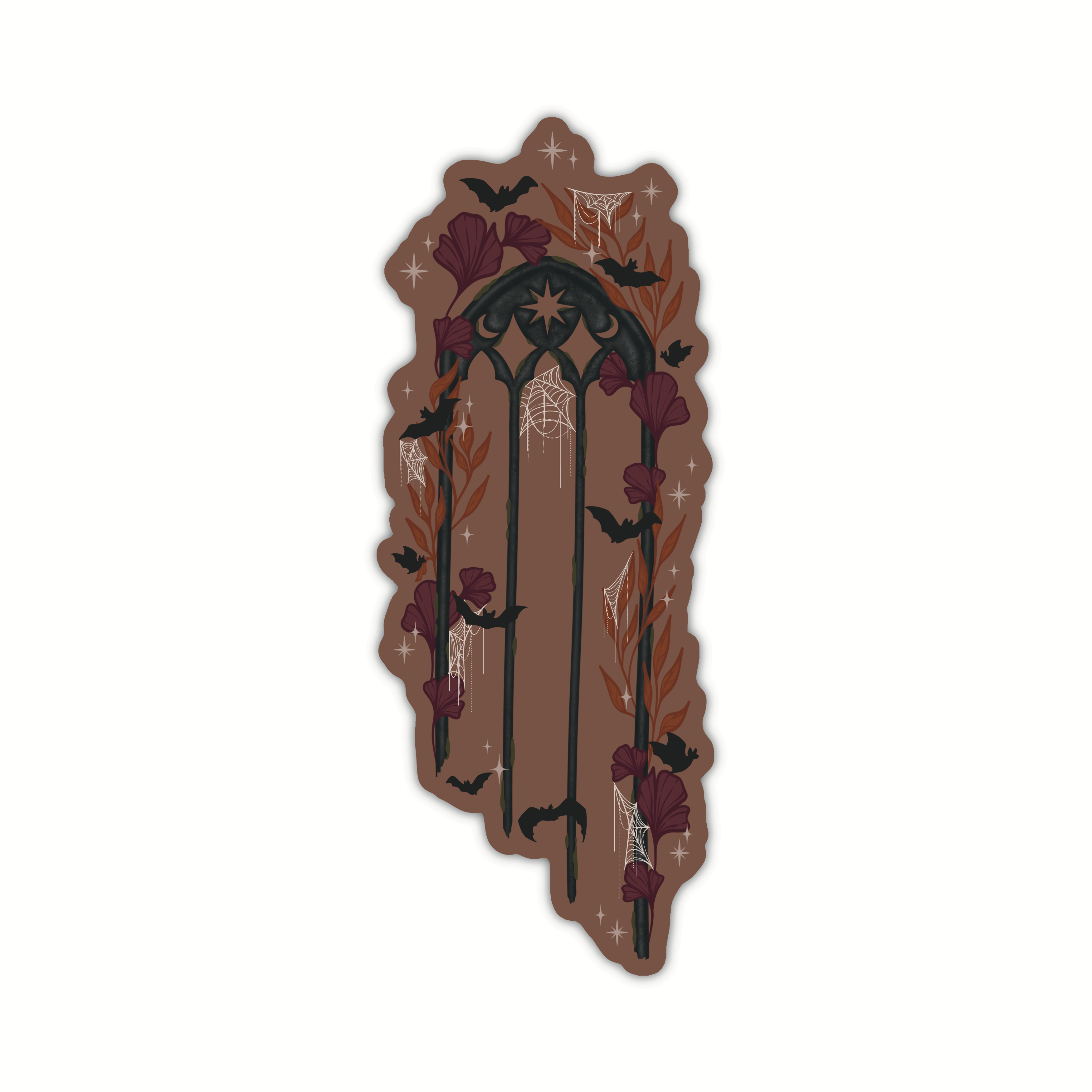 Haunted Castle Window Spooky Halloween Die-Cut Bookmark