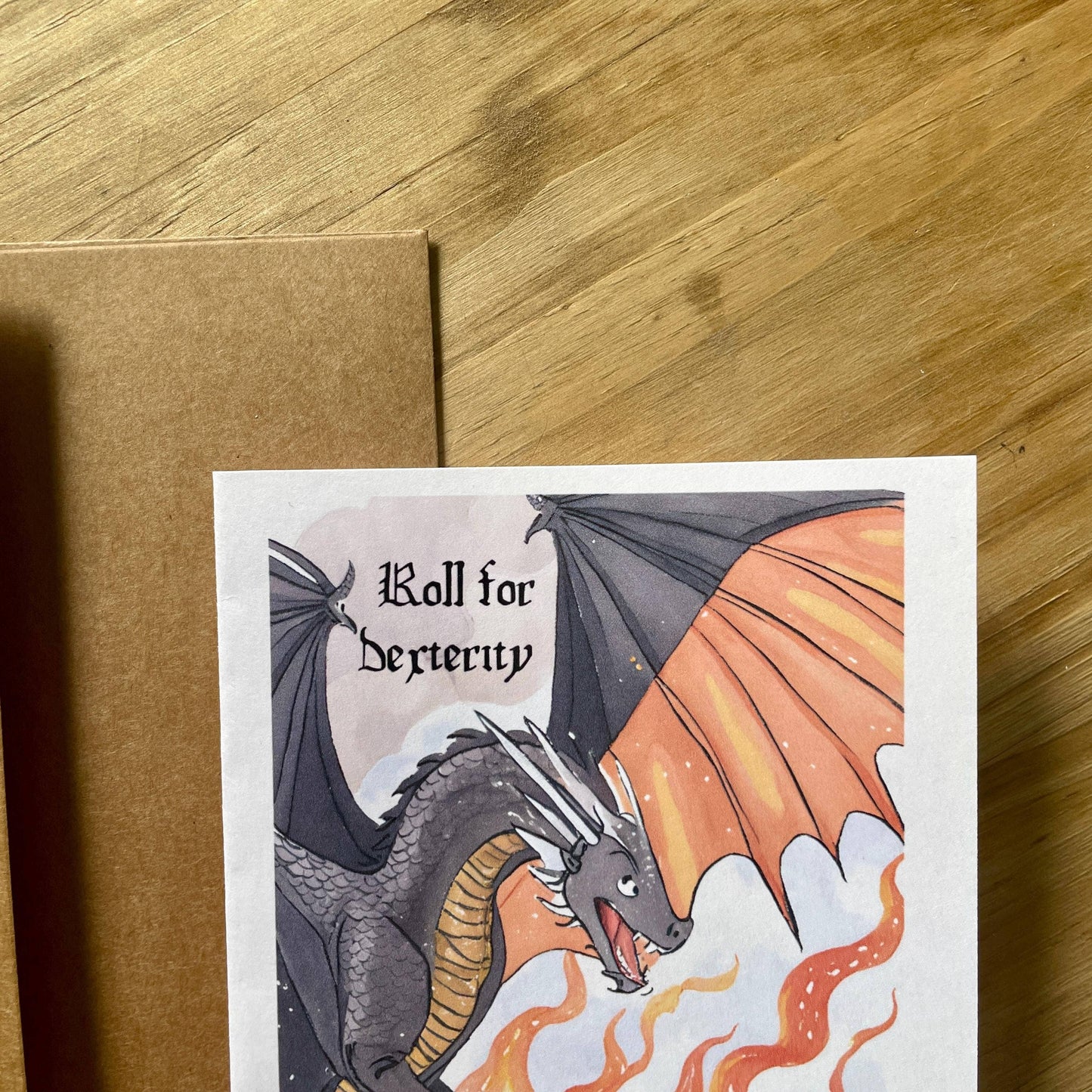 Medieval Knight And Dragon Encouragement Card 
