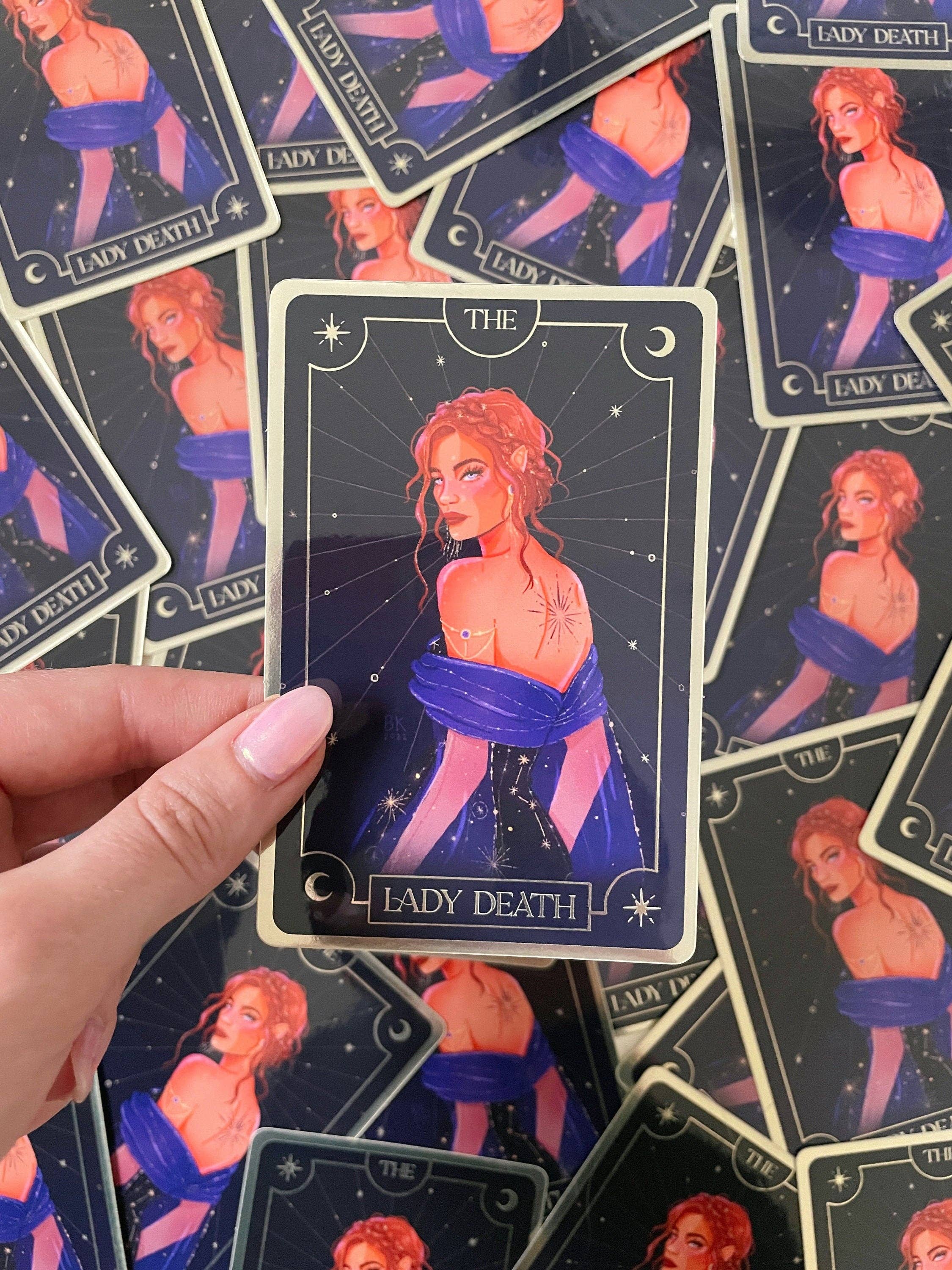 Lady Death Nesta Tarot Card Sticker