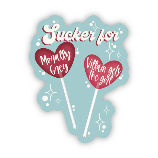 Sucker for Villains Waterproof Vinyl Sticker