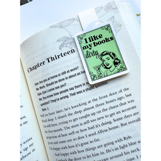 Like Dirty Books/smut vintage magnetic bookmark