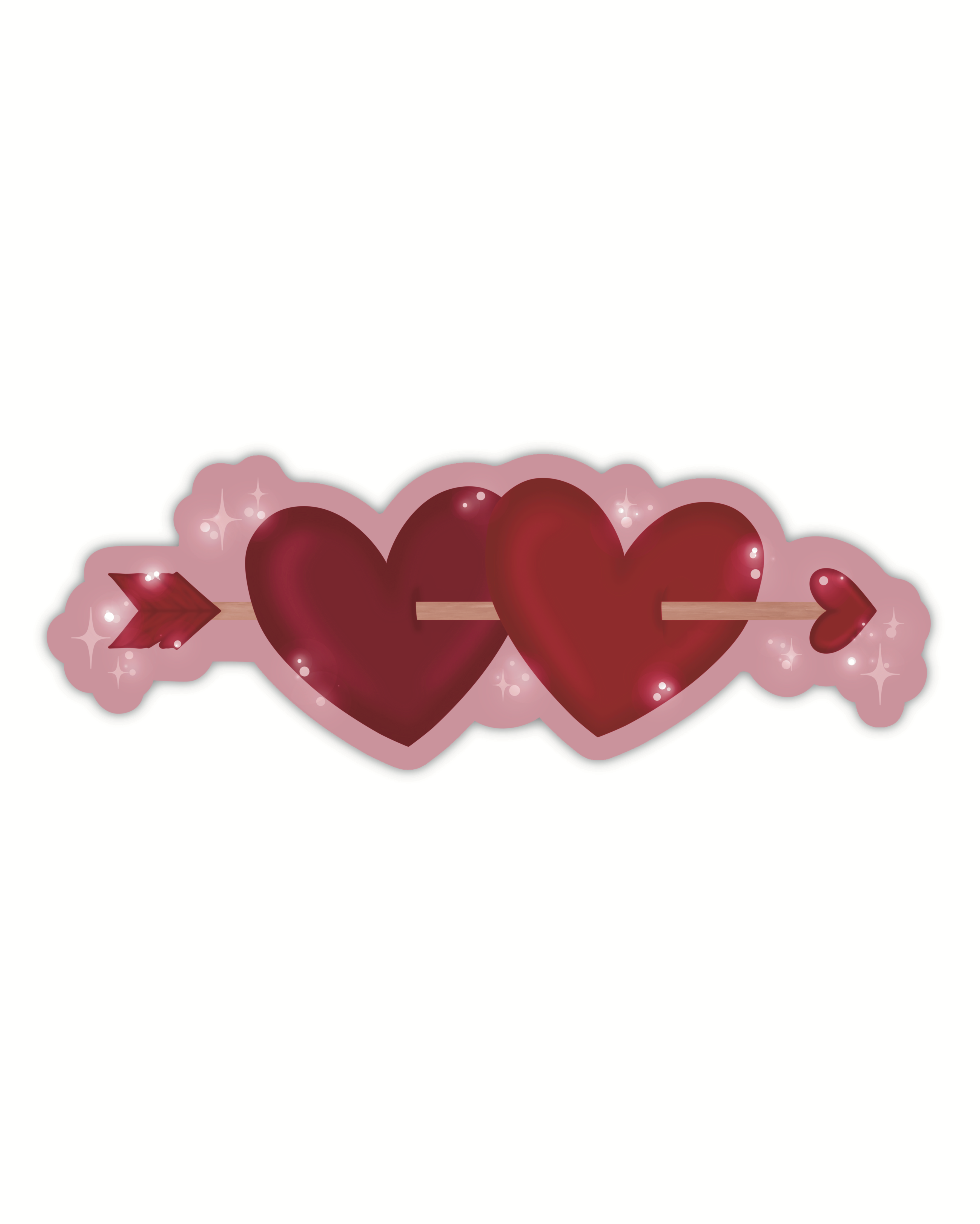 Valentines Heart Lovestruck Die-Cut Bookmark