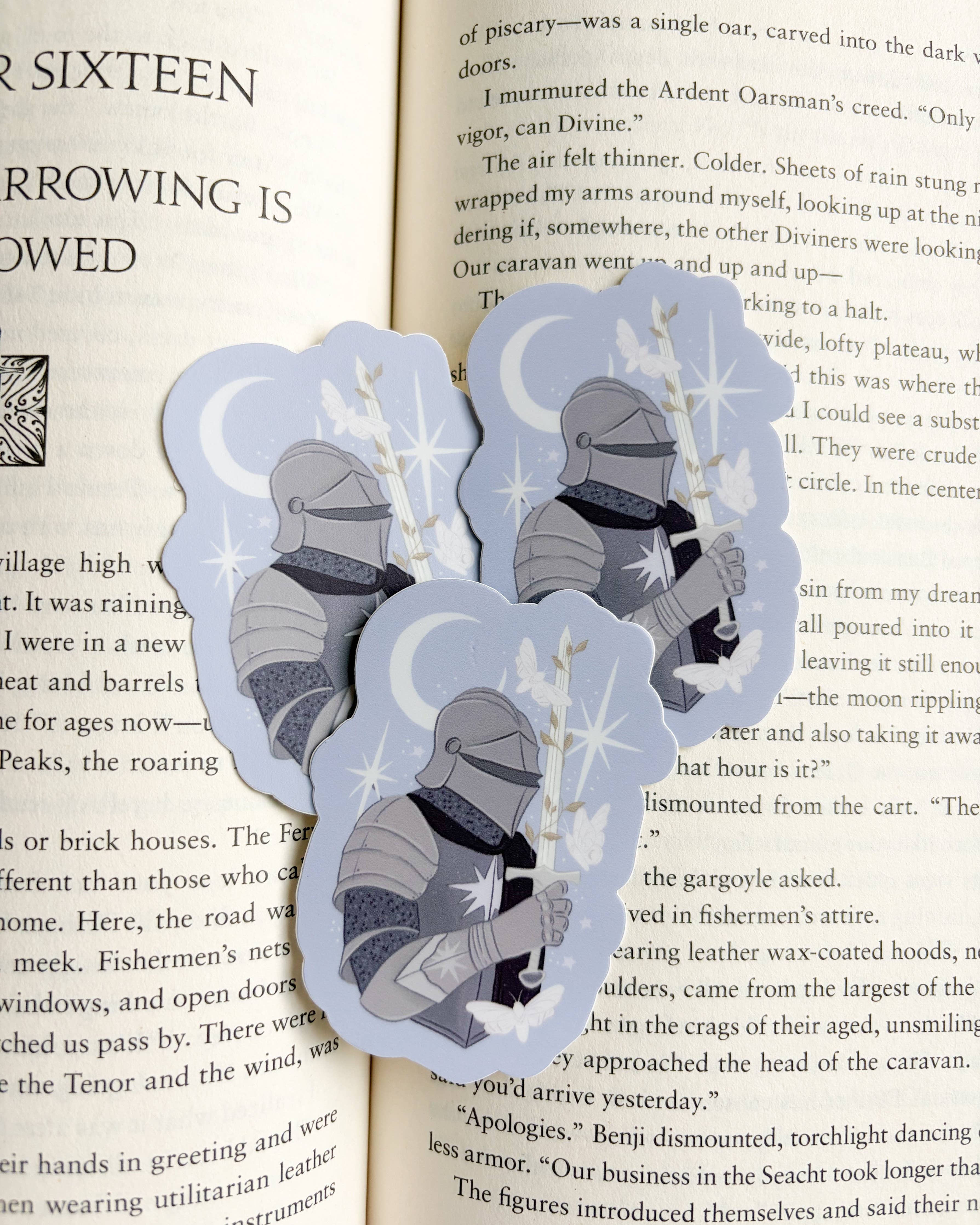 Knight and Moths Sticker