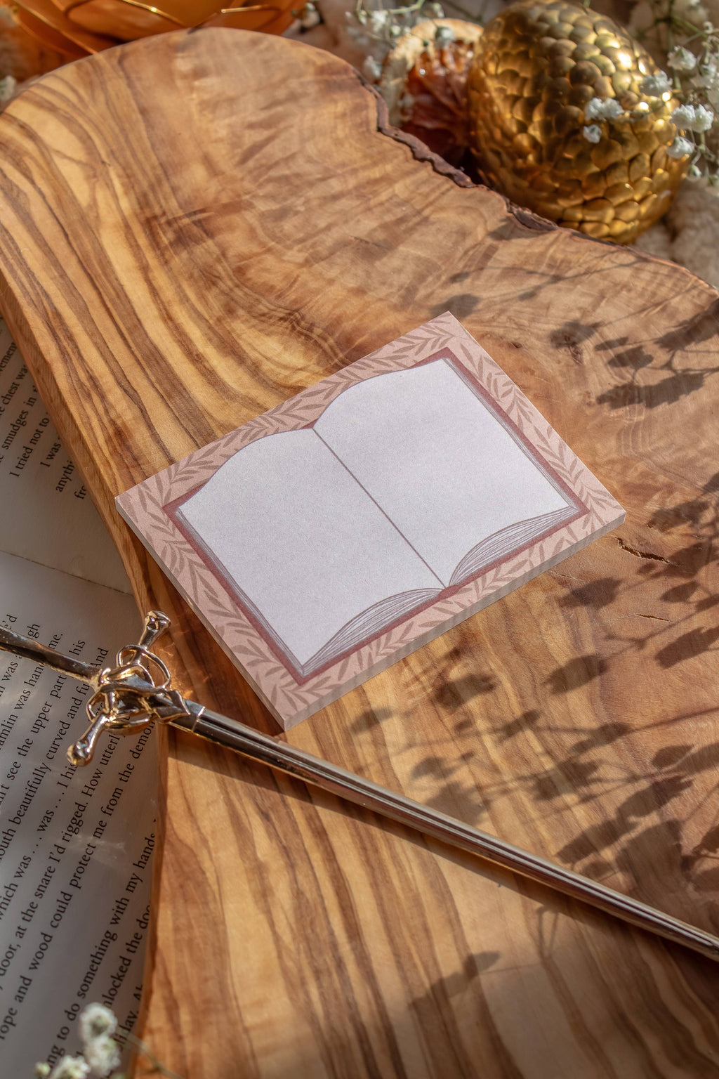 Open Book 3x4 Sticky Notes Post-It Notepad