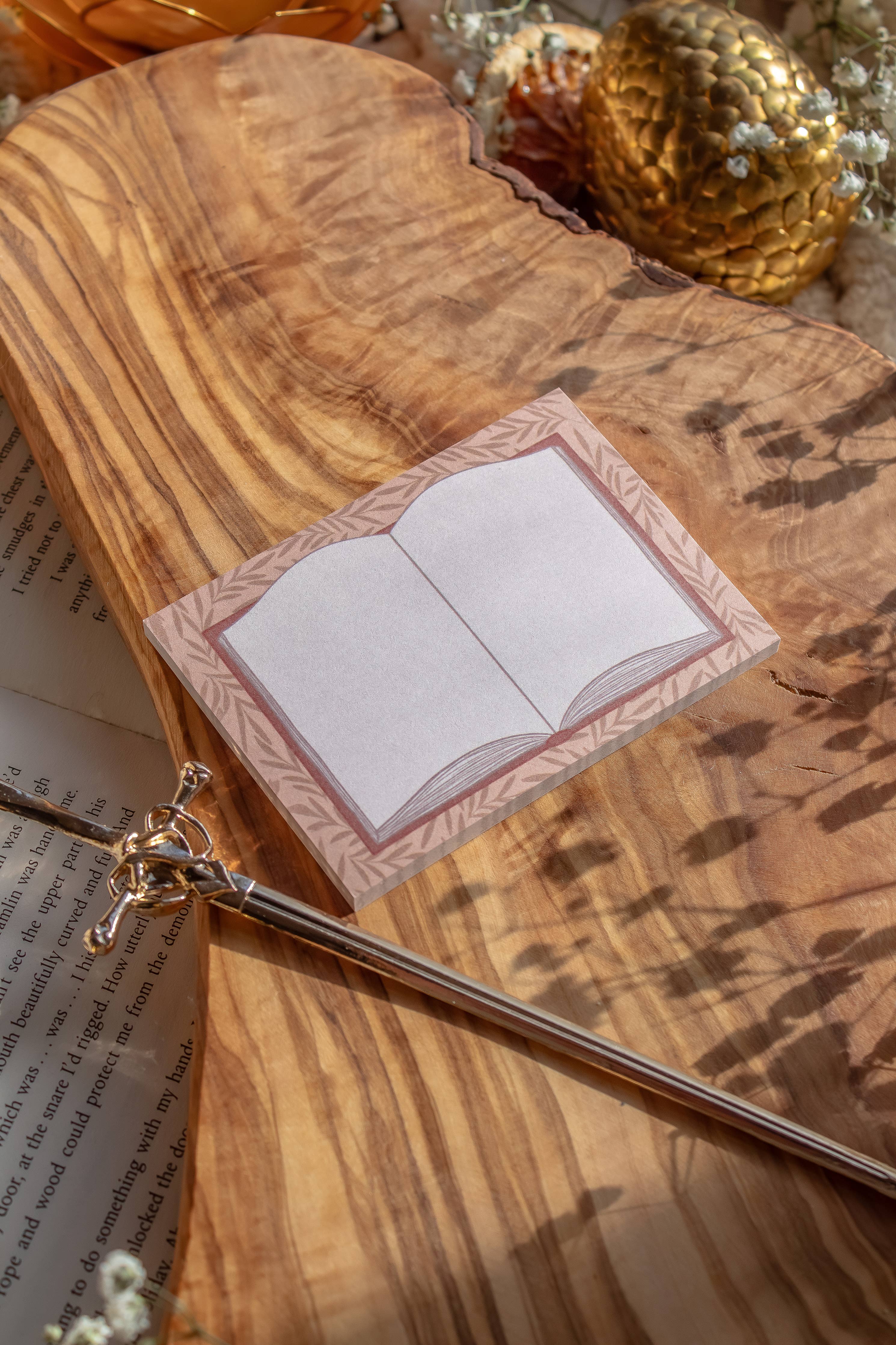 Open Book 3x4 Sticky Notes Post-It Notepad