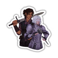 Sybil and Rory Sticker | The Knight and the Moth