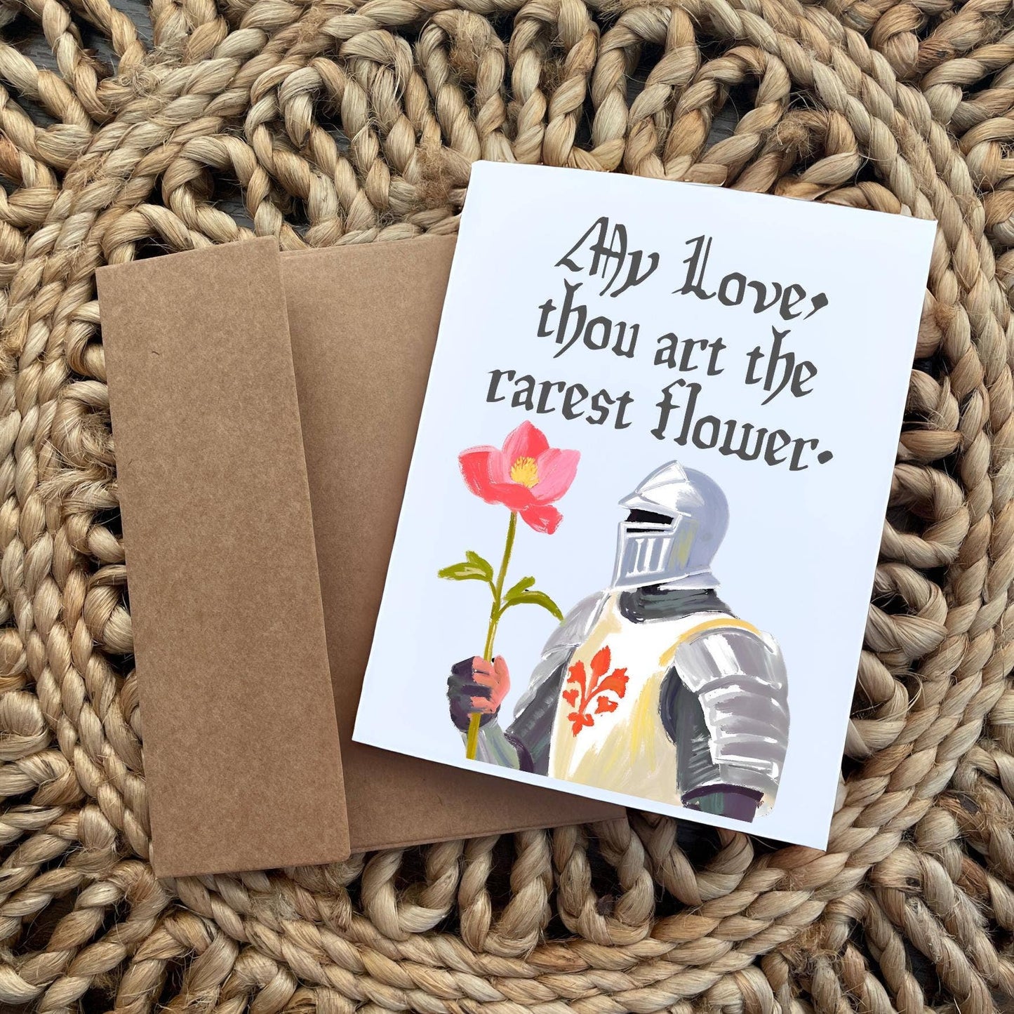 Medieval Knight Renaissance Funny Love Card For Anniversary